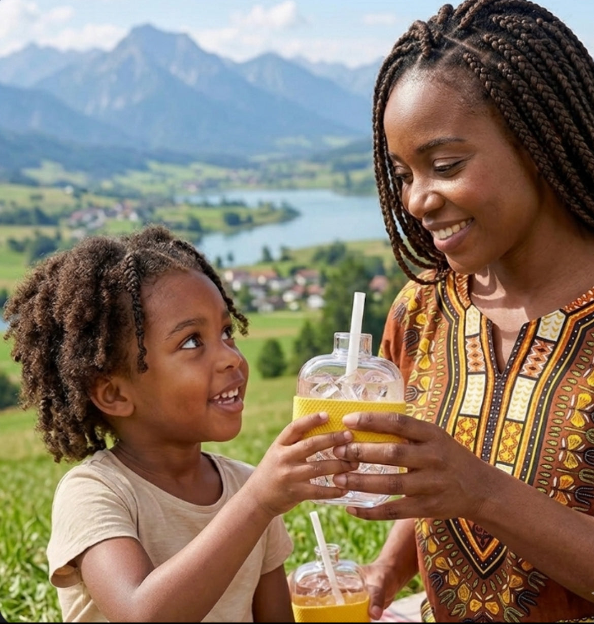 ICE CUP PINK – GOBELET À GLACE 500 ML AVEC PAILLE INTÉGRÉE