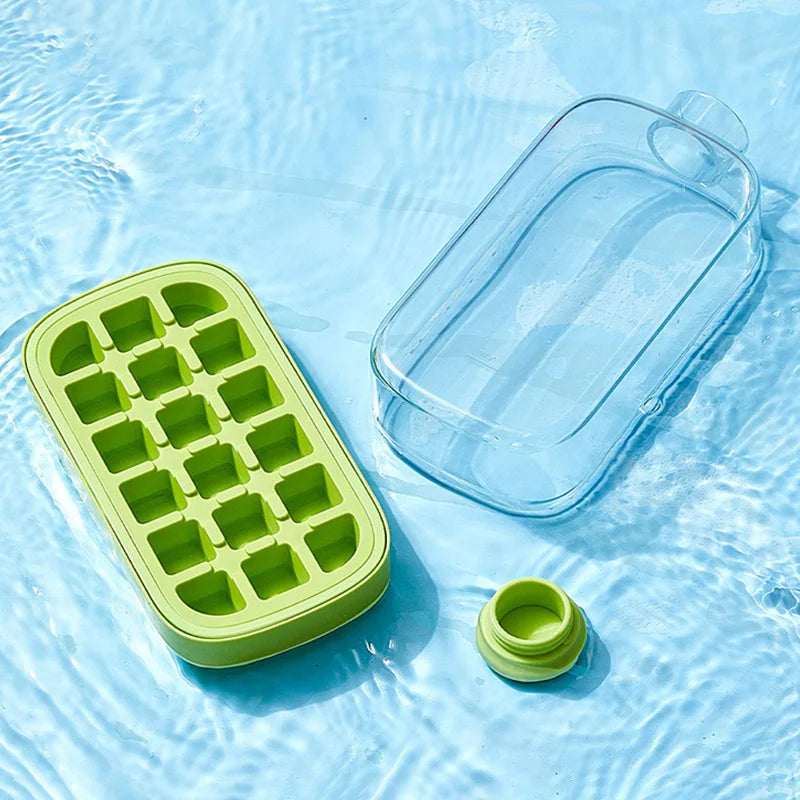 500/800ML Ice Cup with Straw Press Style Ice Mold Ice Cube Tray Household DIY Cold Drinking Tool Outdoor Sports Straw Water Cup